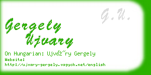 gergely ujvary business card